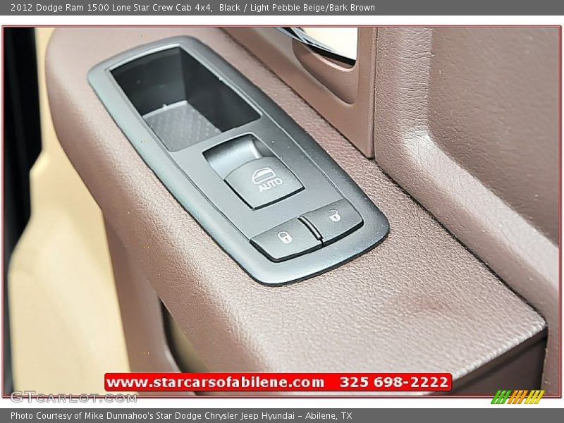 Black / Light Pebble Beige/Bark Brown 2012 Dodge Ram 1500 Lone Star Crew Cab 4x4
