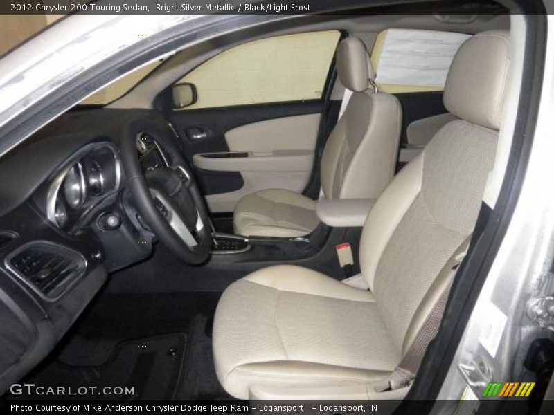 Bright Silver Metallic / Black/Light Frost 2012 Chrysler 200 Touring Sedan