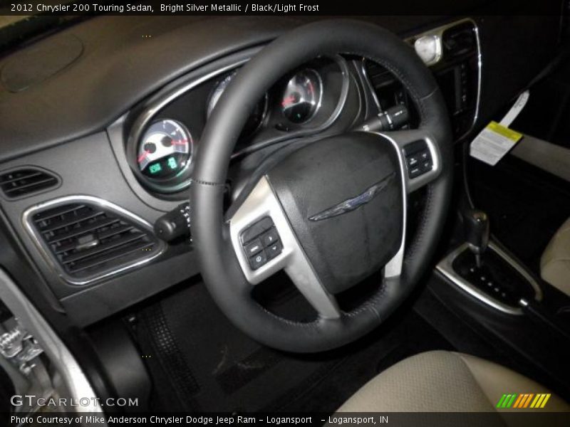Bright Silver Metallic / Black/Light Frost 2012 Chrysler 200 Touring Sedan