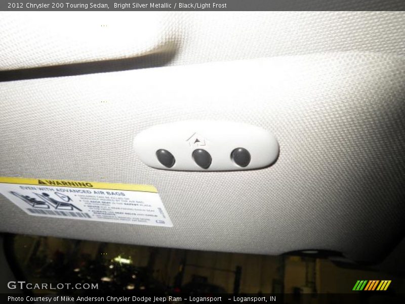 Bright Silver Metallic / Black/Light Frost 2012 Chrysler 200 Touring Sedan