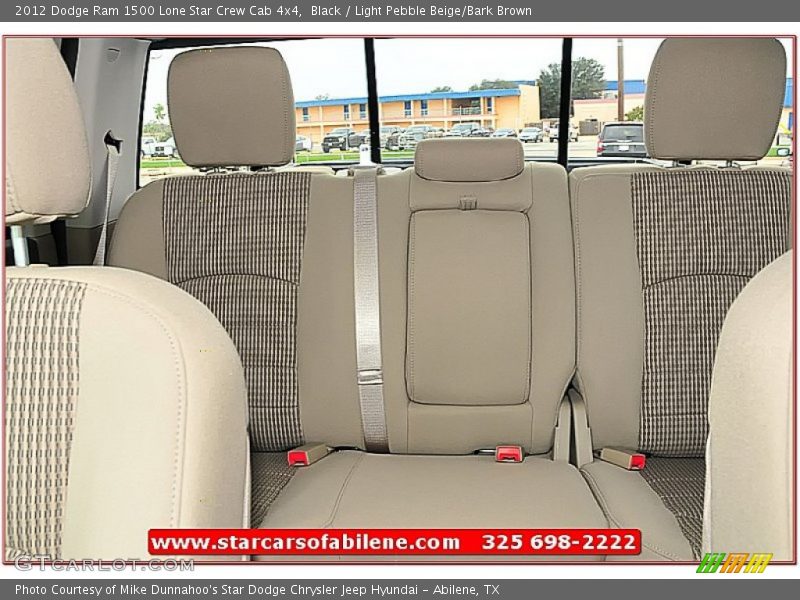 Black / Light Pebble Beige/Bark Brown 2012 Dodge Ram 1500 Lone Star Crew Cab 4x4