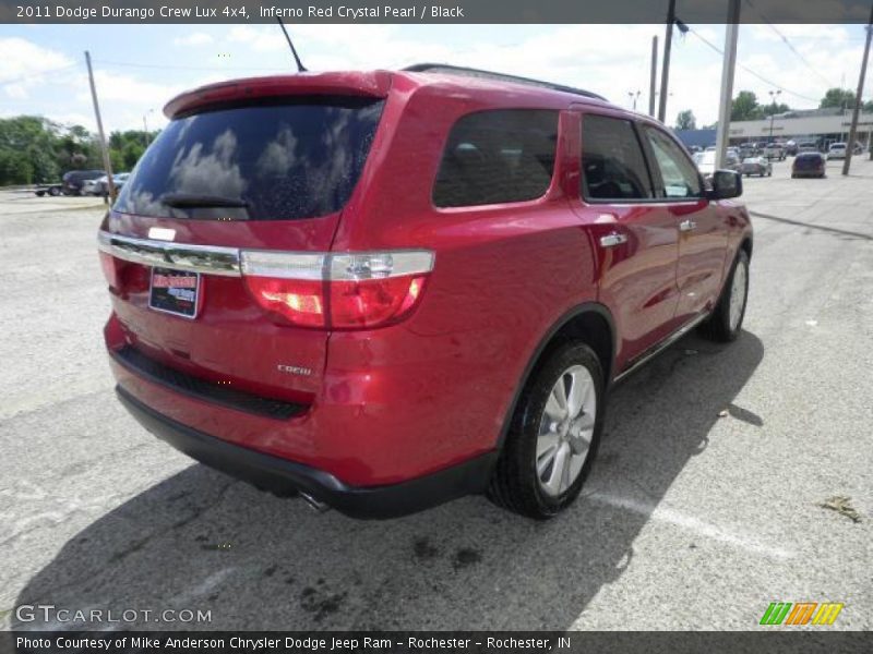 Inferno Red Crystal Pearl / Black 2011 Dodge Durango Crew Lux 4x4