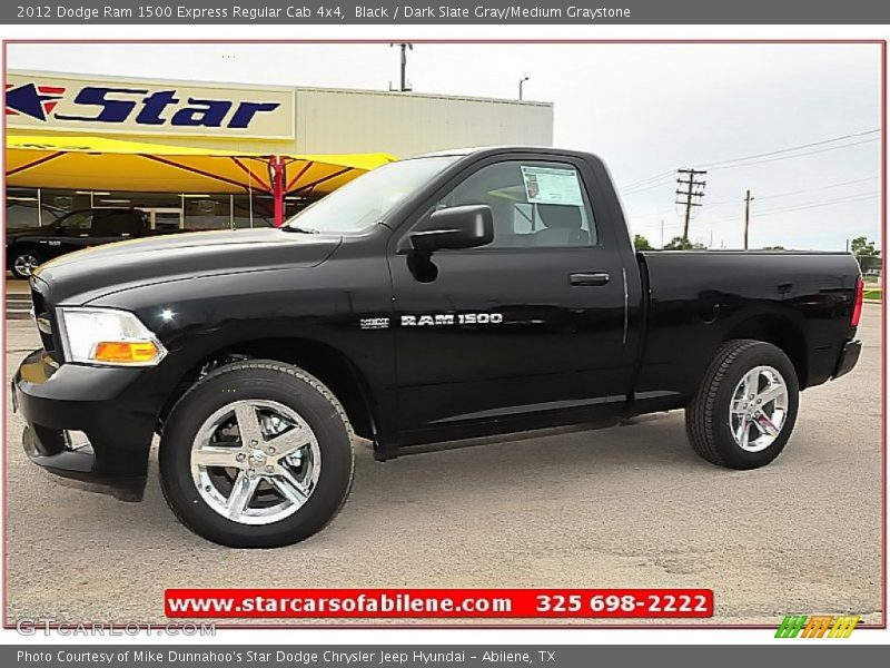 Black / Dark Slate Gray/Medium Graystone 2012 Dodge Ram 1500 Express Regular Cab 4x4