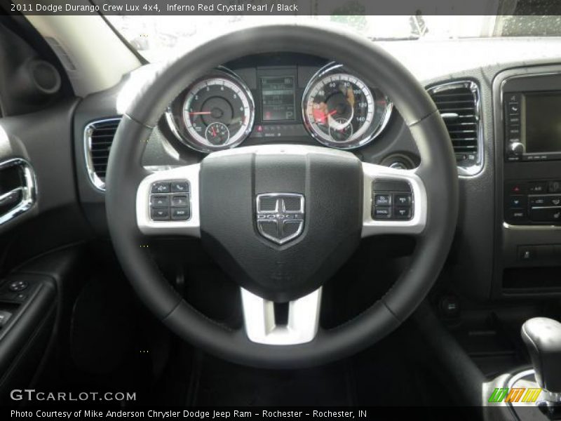 Inferno Red Crystal Pearl / Black 2011 Dodge Durango Crew Lux 4x4