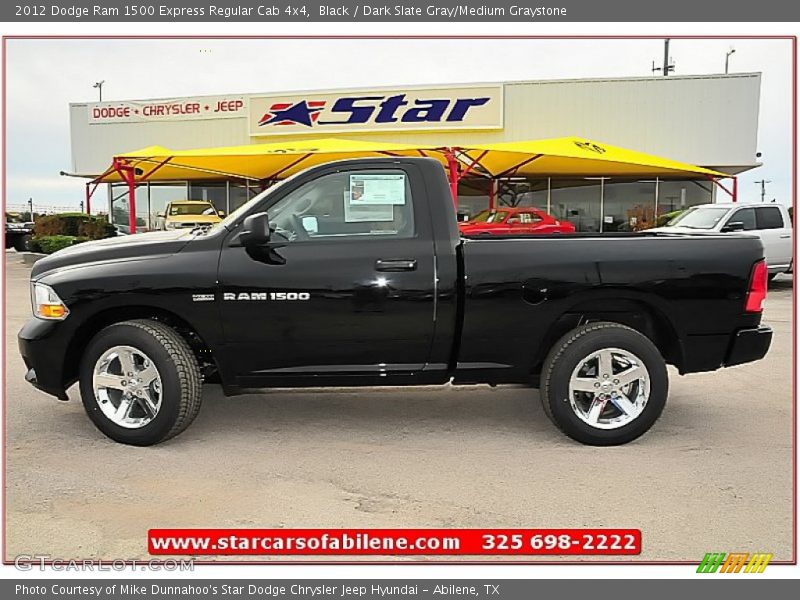 Black / Dark Slate Gray/Medium Graystone 2012 Dodge Ram 1500 Express Regular Cab 4x4