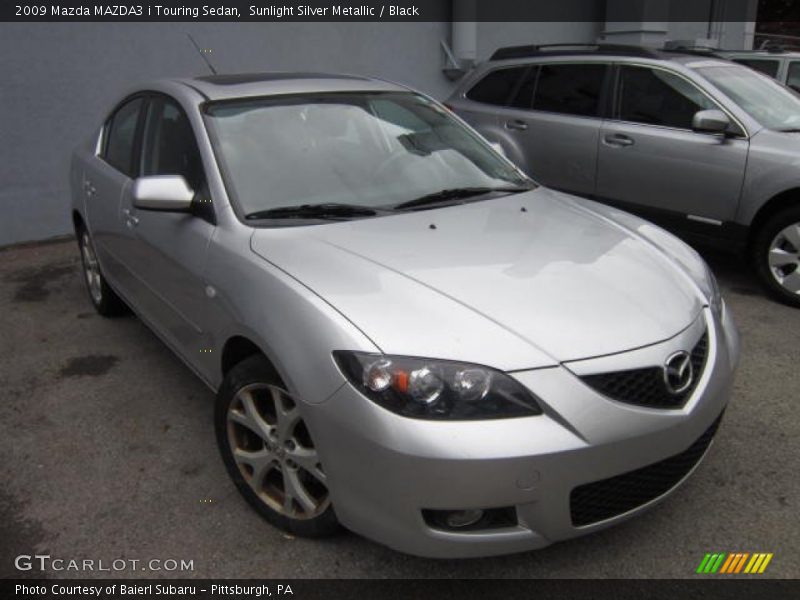 Sunlight Silver Metallic / Black 2009 Mazda MAZDA3 i Touring Sedan