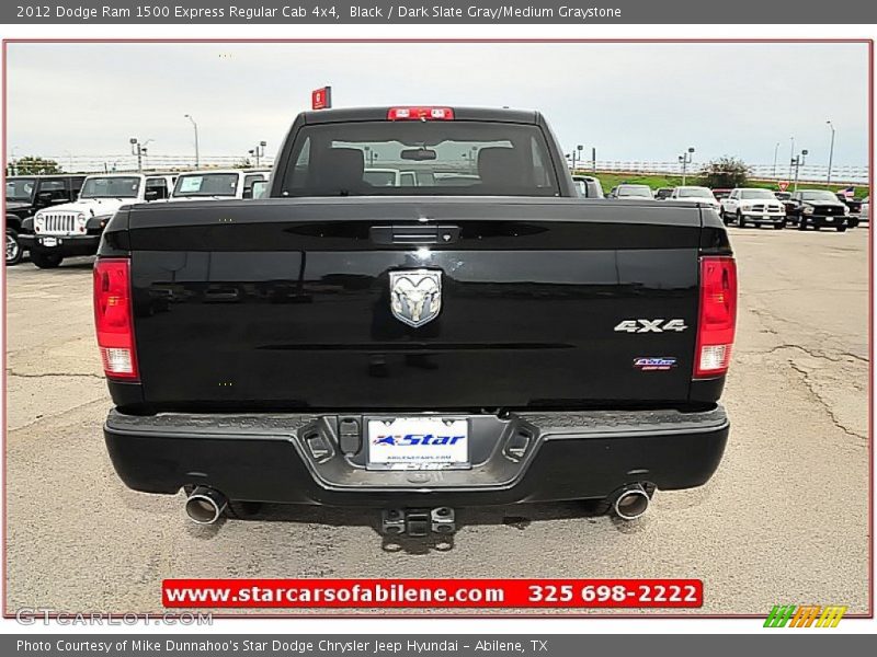 Black / Dark Slate Gray/Medium Graystone 2012 Dodge Ram 1500 Express Regular Cab 4x4