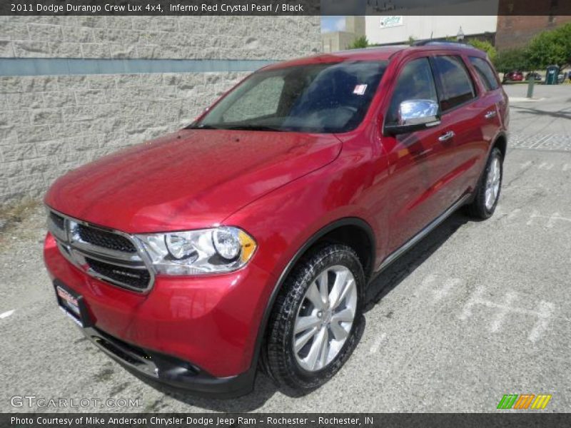 Inferno Red Crystal Pearl / Black 2011 Dodge Durango Crew Lux 4x4