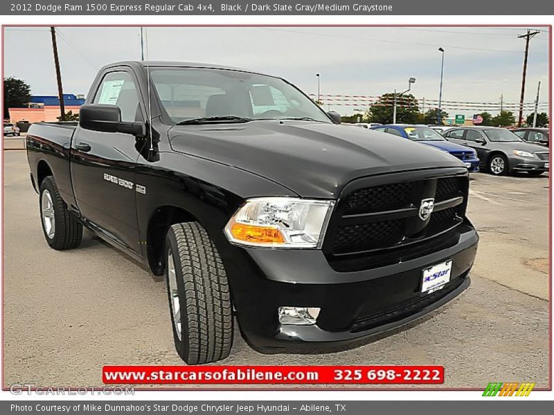 Black / Dark Slate Gray/Medium Graystone 2012 Dodge Ram 1500 Express Regular Cab 4x4