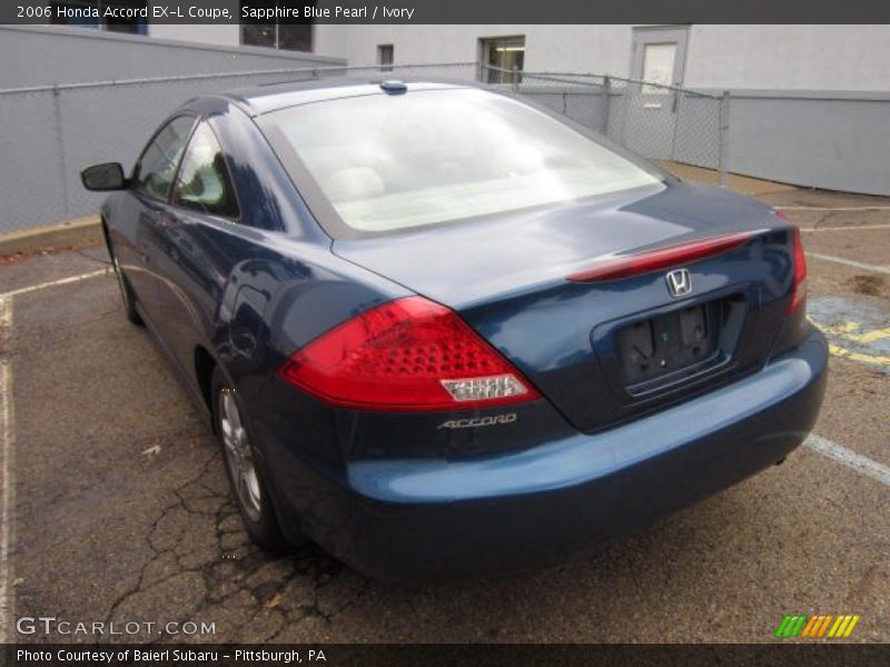 Sapphire Blue Pearl / Ivory 2006 Honda Accord EX-L Coupe