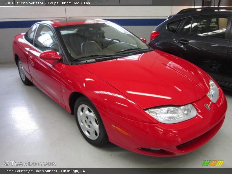 Bright Red / Tan 2001 Saturn S Series SC2 Coupe