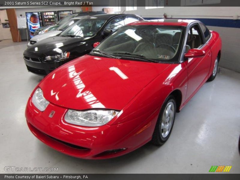 Bright Red / Tan 2001 Saturn S Series SC2 Coupe