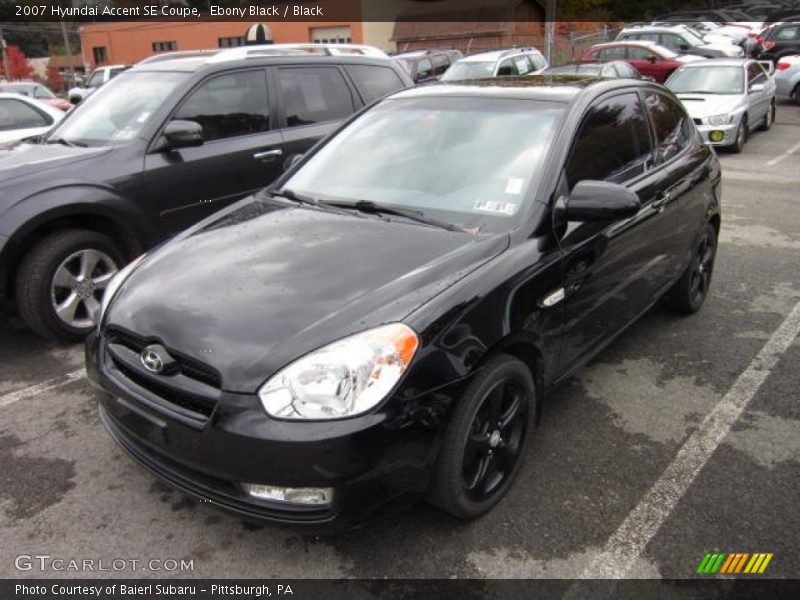 Ebony Black / Black 2007 Hyundai Accent SE Coupe