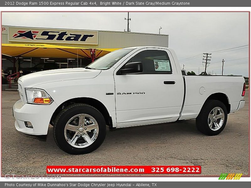 Bright White / Dark Slate Gray/Medium Graystone 2012 Dodge Ram 1500 Express Regular Cab 4x4