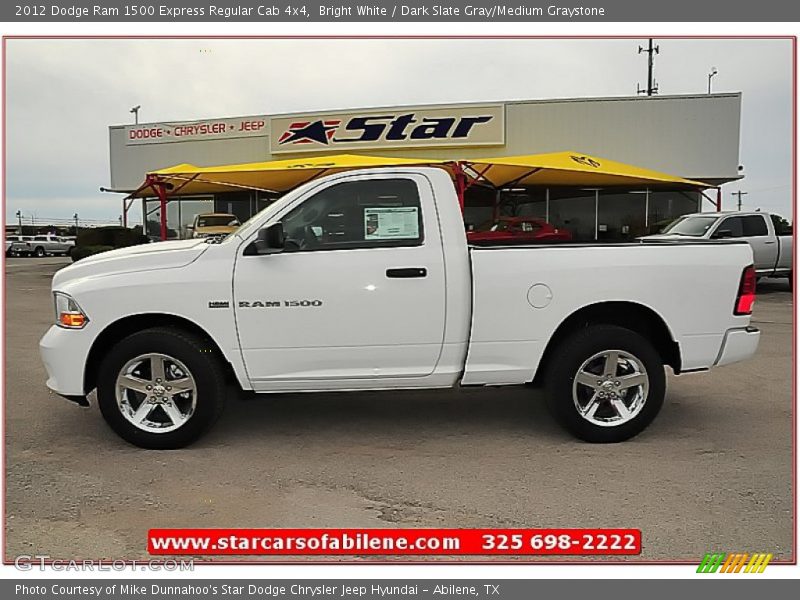 Bright White / Dark Slate Gray/Medium Graystone 2012 Dodge Ram 1500 Express Regular Cab 4x4
