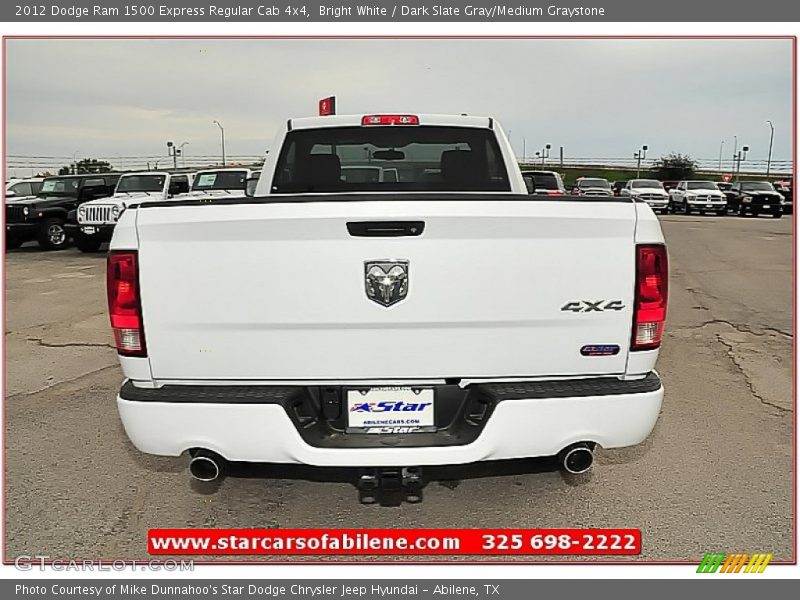 Bright White / Dark Slate Gray/Medium Graystone 2012 Dodge Ram 1500 Express Regular Cab 4x4
