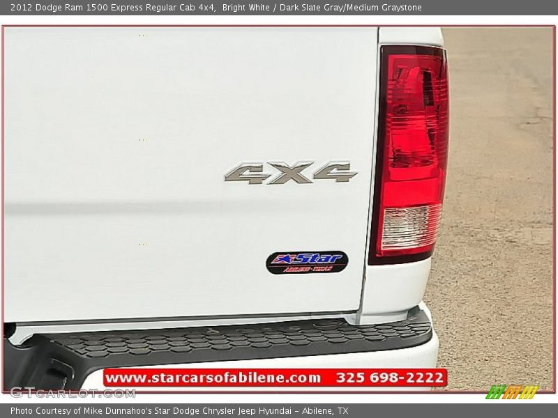 Bright White / Dark Slate Gray/Medium Graystone 2012 Dodge Ram 1500 Express Regular Cab 4x4