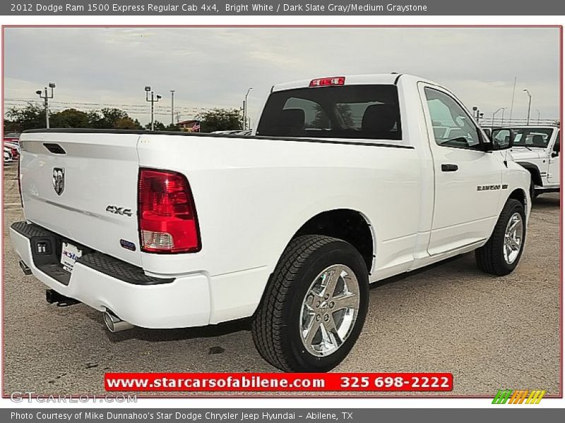 Bright White / Dark Slate Gray/Medium Graystone 2012 Dodge Ram 1500 Express Regular Cab 4x4