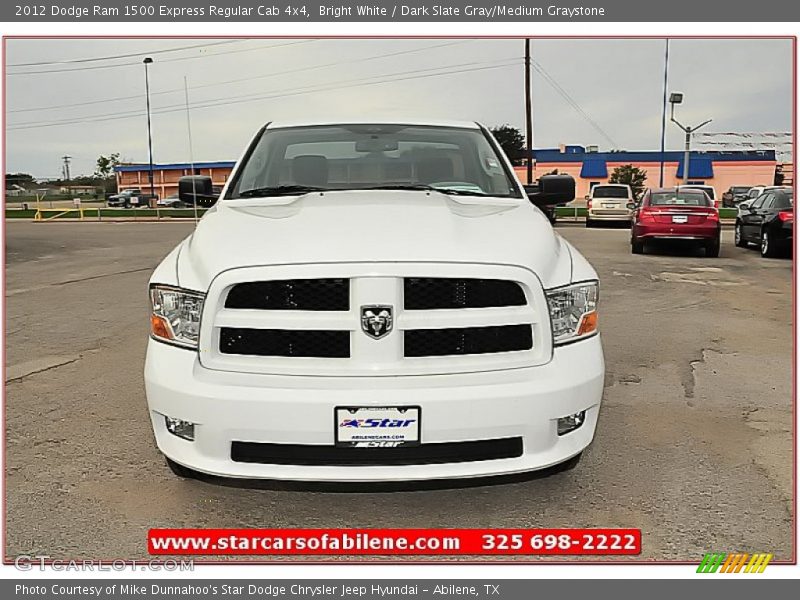 Bright White / Dark Slate Gray/Medium Graystone 2012 Dodge Ram 1500 Express Regular Cab 4x4