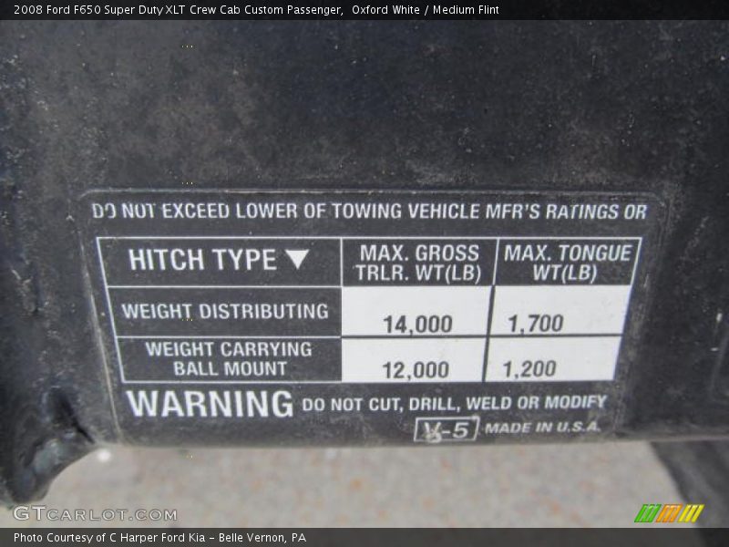 Oxford White / Medium Flint 2008 Ford F650 Super Duty XLT Crew Cab Custom Passenger