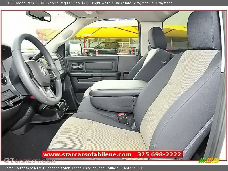 Bright White / Dark Slate Gray/Medium Graystone 2012 Dodge Ram 1500 Express Regular Cab 4x4