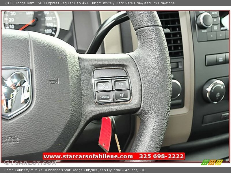 Bright White / Dark Slate Gray/Medium Graystone 2012 Dodge Ram 1500 Express Regular Cab 4x4