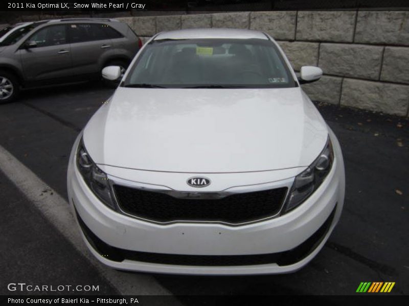 Snow White Pearl / Gray 2011 Kia Optima LX
