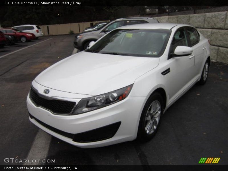 Snow White Pearl / Gray 2011 Kia Optima LX