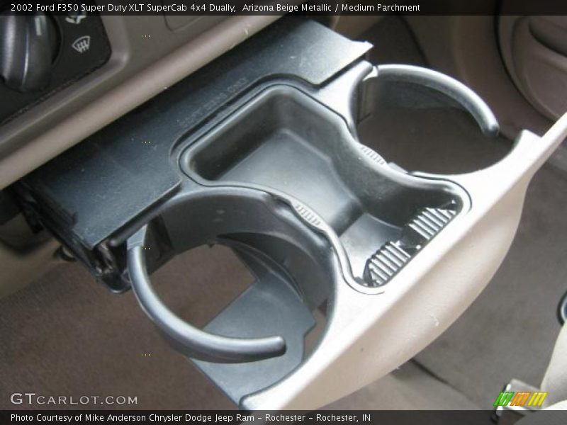 Arizona Beige Metallic / Medium Parchment 2002 Ford F350 Super Duty XLT SuperCab 4x4 Dually