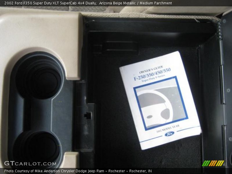 Arizona Beige Metallic / Medium Parchment 2002 Ford F350 Super Duty XLT SuperCab 4x4 Dually