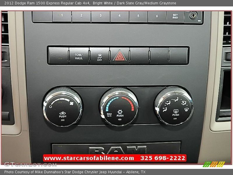 Bright White / Dark Slate Gray/Medium Graystone 2012 Dodge Ram 1500 Express Regular Cab 4x4