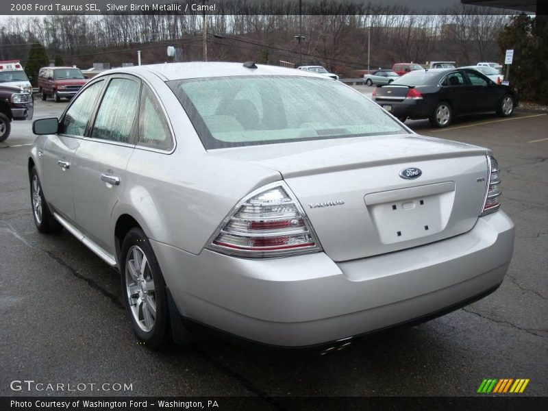 Silver Birch Metallic / Camel 2008 Ford Taurus SEL