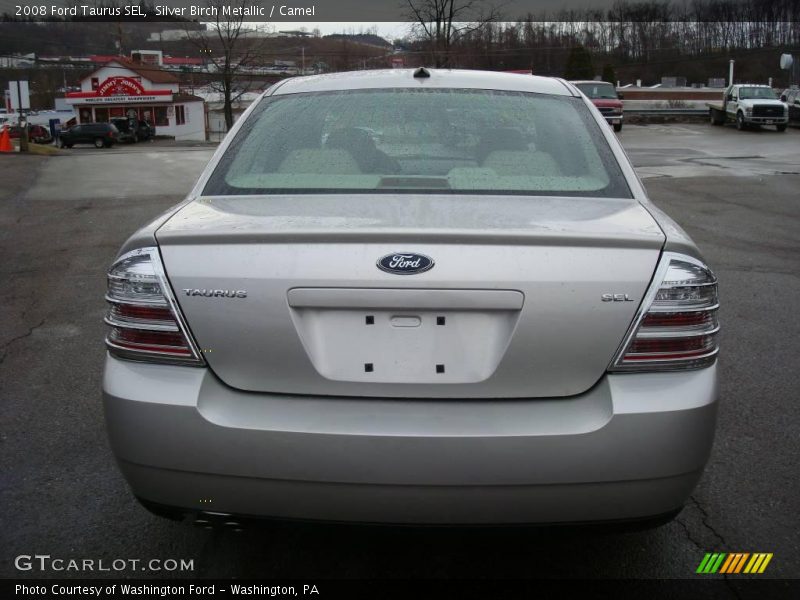 Silver Birch Metallic / Camel 2008 Ford Taurus SEL