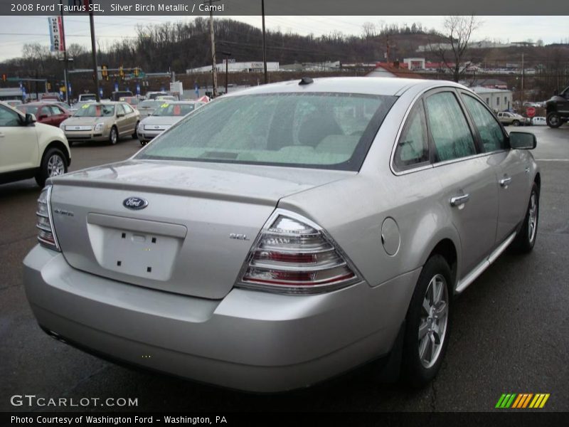 Silver Birch Metallic / Camel 2008 Ford Taurus SEL