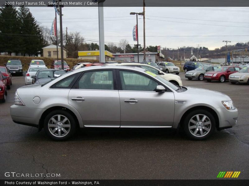 Silver Birch Metallic / Camel 2008 Ford Taurus SEL