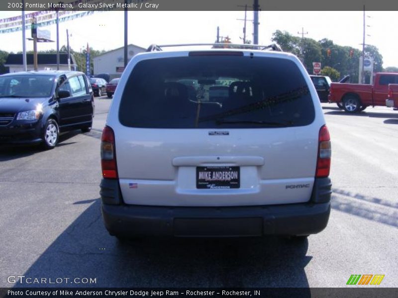 Galaxy Silver Metallic / Gray 2002 Pontiac Montana