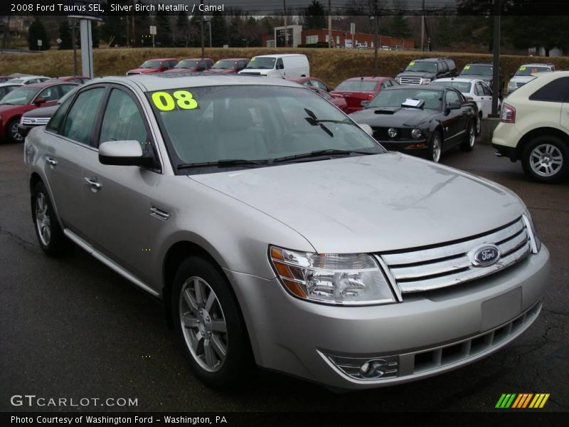 Silver Birch Metallic / Camel 2008 Ford Taurus SEL
