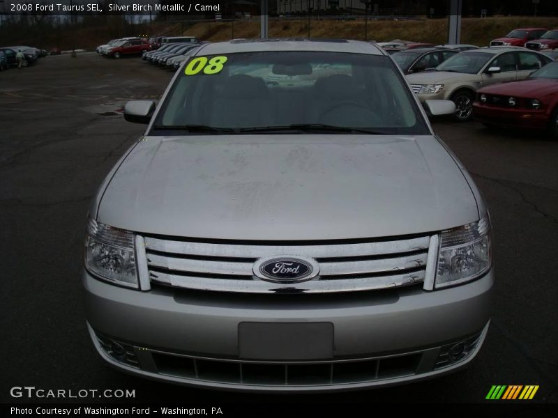Silver Birch Metallic / Camel 2008 Ford Taurus SEL