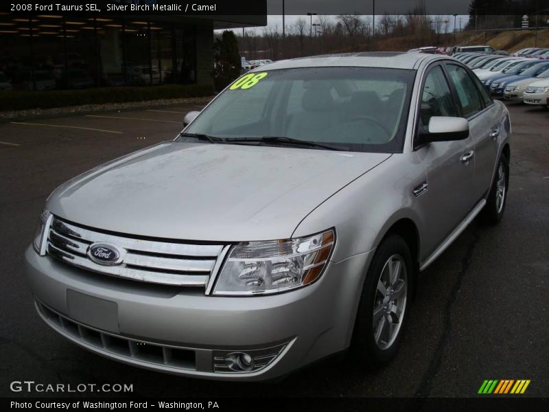 Silver Birch Metallic / Camel 2008 Ford Taurus SEL