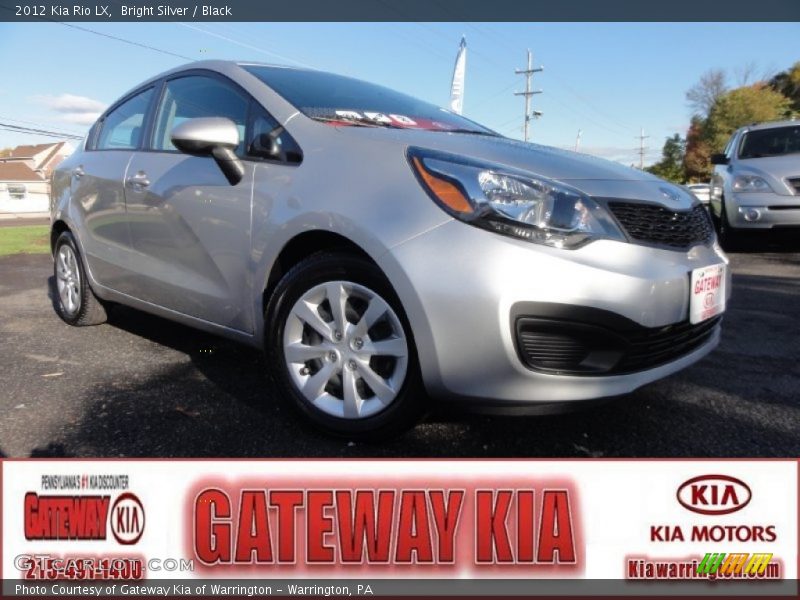 Bright Silver / Black 2012 Kia Rio LX
