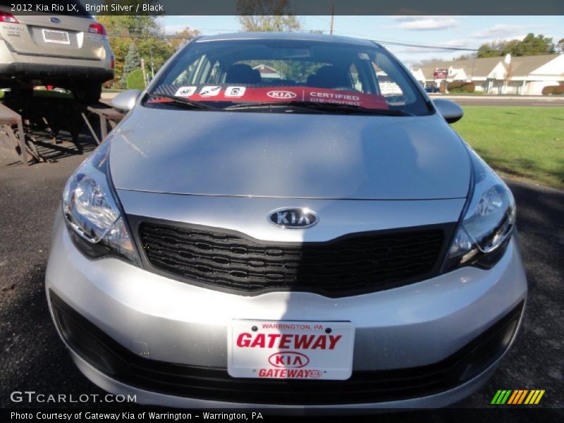 Bright Silver / Black 2012 Kia Rio LX