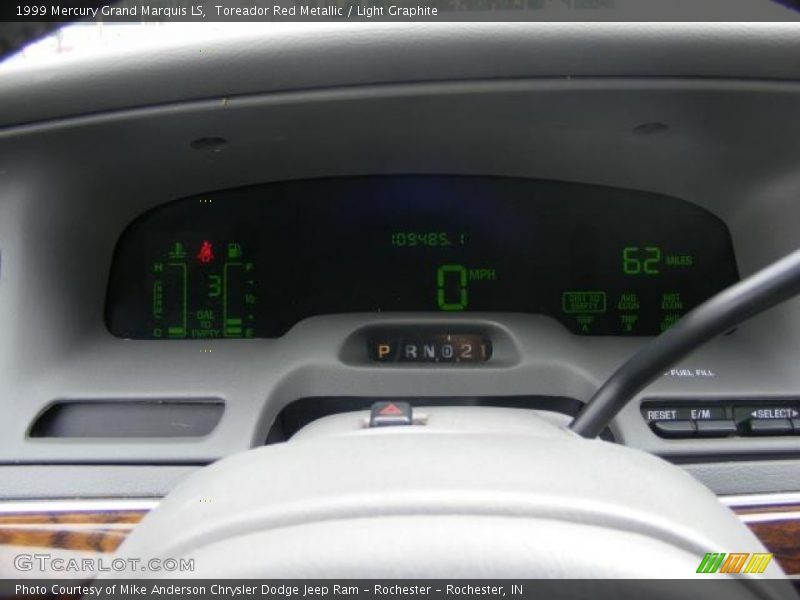 Toreador Red Metallic / Light Graphite 1999 Mercury Grand Marquis LS