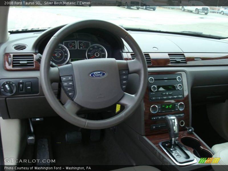 Silver Birch Metallic / Camel 2008 Ford Taurus SEL
