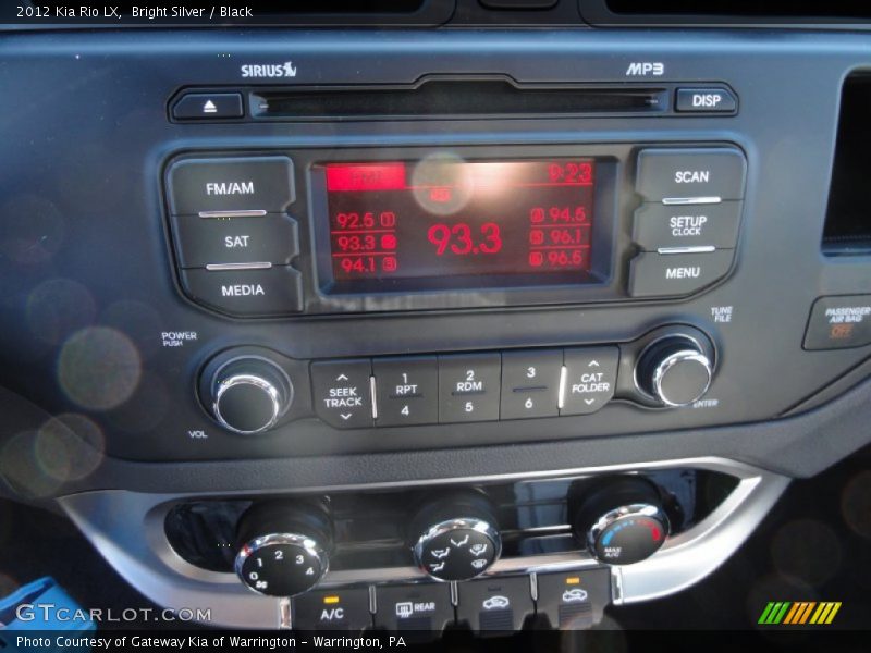 Bright Silver / Black 2012 Kia Rio LX