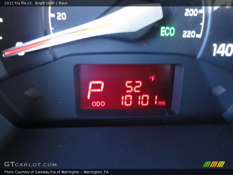 Bright Silver / Black 2012 Kia Rio LX
