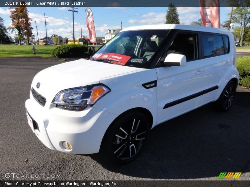 Clear White / Black Leather 2011 Kia Soul !