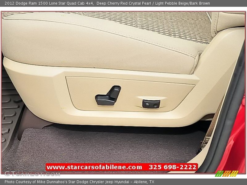 Deep Cherry Red Crystal Pearl / Light Pebble Beige/Bark Brown 2012 Dodge Ram 1500 Lone Star Quad Cab 4x4