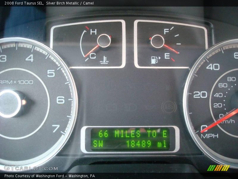 Silver Birch Metallic / Camel 2008 Ford Taurus SEL