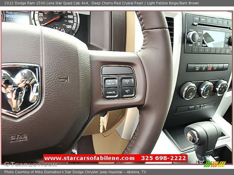 Deep Cherry Red Crystal Pearl / Light Pebble Beige/Bark Brown 2012 Dodge Ram 1500 Lone Star Quad Cab 4x4