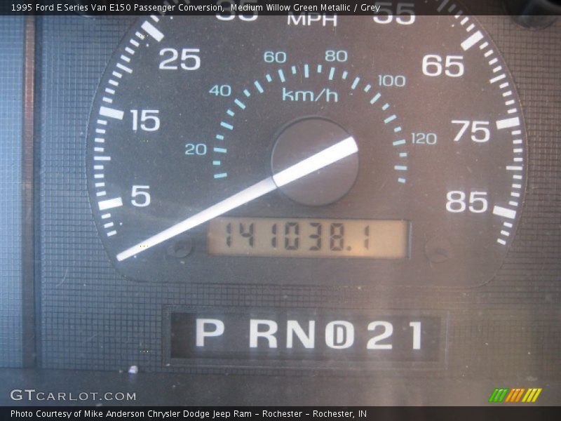 Medium Willow Green Metallic / Grey 1995 Ford E Series Van E150 Passenger Conversion